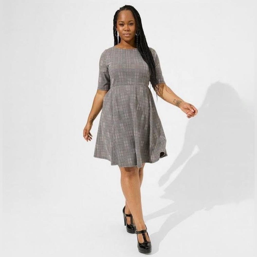 Mini Double-knit Jacquard Skater Dress
